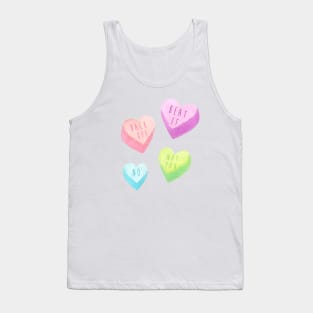 valentine heart Tank Top